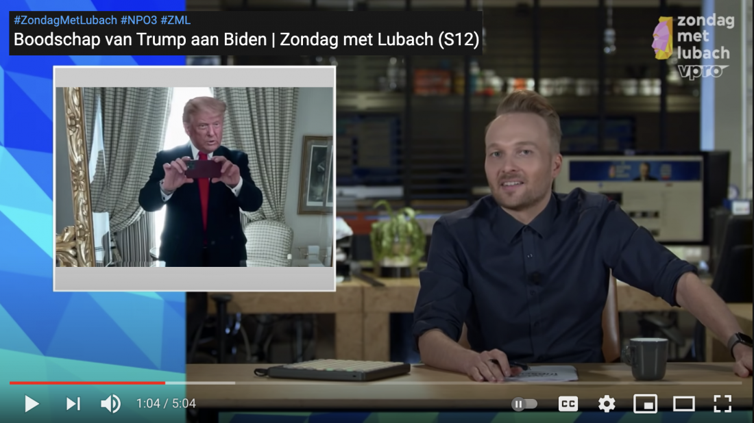 Greg Shapiro on Zondag Met Lubach with 'Trump Message to Biden' Video
